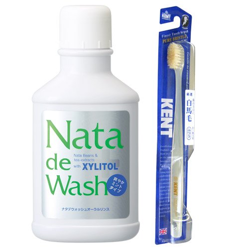 ナタデウォッシュ 爽やかなミントタイプ 500ml ＆ KENT歯ブラシ1本プレゼント
