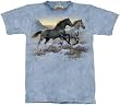 The Mountain Running Free Horse Pony Short Sleeve Tee T-shirt