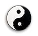 Pinsanity YinYang Black and White Enamel Lapel Pin