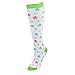 Medical/Nurse Women's 8mmHG Compression Fashion Knee Hi Socks (Flower Power)