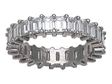 4.25 cts Emerald Cut Diamonds Eternity Band - Platinum LIFETIME WARRANTEE
