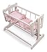 Badger Basket Heirloom Style Doll Cradle with Blanket & Pillow (fits American Girl Dolls)