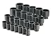 SK 35421 25 Piece 3/4 Drive 12 Point Standard Fractional Thin Wall Impact Socket Set