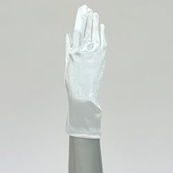 （ブーレ）Bourree ウエディンググローブ サテン フォーマル手袋 カラー手袋 ショート丈 グローブ TS-S-white (白)