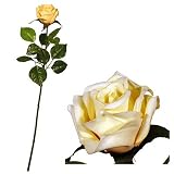 Review i-koncepts Ltd  / Half Open Rose - Lemon - Artificial Flower