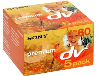 Childrens Toyshop  Third Party New : Sony 60min Premium MiniDV Tape - 5 Pack
