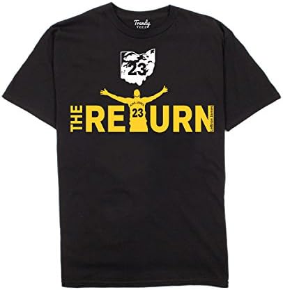Trendy Teez Adult LeBron James The Return Cleveland Cavs T-Shirt black/yellow 2XL
