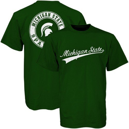 Michigan State Spartans Green Dual Graphic T-shirt