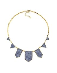 House of Harlow 1960 - Blue Star Five Station Necklace - Blue/Gold women gold-plated