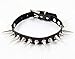 Unisex Genuine Leather Punk Rock Gothic Spikes Rivets Choker Collar Necklace