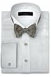 Joseph Abboud Black Tie Wing Collar, solid pique, 100% Cotton with French Cuff Tuxedo Shirt