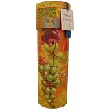 Wine Grapes design Tasseled Vintage European style Wine Caddy