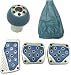 Blue Import Car Racing Pedals Shift Knob w/ Boot Combo Image