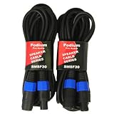 New Set of Two 30' Pro Audio Speaker Cables Male Speakon Jack to Female Speakon Jack 2SMSF30