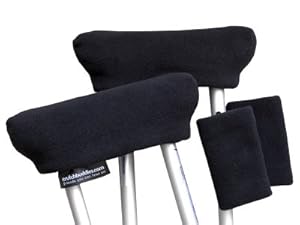 Black Crutch Pads, Crutch Covers, Cushions Made in USA by Crutch Buddies - Veteran Owned
