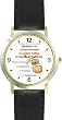 Habit 1 - Those Committed #2 (Spanish Text) - DELUXE TWO-TONE WATCH from THE 7 HABITS - WATCH COLLECTION BY WATCHBUDDY&reg; - Arabic Numbers - Black Leather Strap-Size-Children's Size-Small ( Boy's Size & Girl's Size )