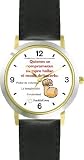 Habit 1 - Those Committed #2 (Spanish Text) - DELUXE TWO-TONE WATCH from THE 7 HABITS - WATCH COLLECTION BY WATCHBUDDY&reg; - Arabic Numbers - Black Leather Strap-Size-Children's Size-Small ( Boy's Size & Girl's Size )