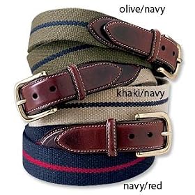 Cotton and Leather Surcingle Belt