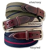 Cotton and Leather Surcingle Belt