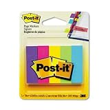 3M/COMMERCIAL TAPE DIV. / Page markers, 1/2 x 2, assorted ultra colors, 100 strips/pad, 5 pads/pack / MMM6705AU / Sold as 1 Pack / Mfr Part # 6705AU \*/ Page markers, 1/2 x 2, assorted ultra colors, 1