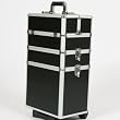 Trolley, Coffre  en aluminium à outils, valise de rangement, coffre cosmétique noir
