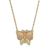 Black Hills Gold 10K Butterfly Necklace with 10K Chain