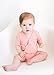 L'ovedbaby baby girls Unisex Organic Short-sleeve Kimono infant and toddler bodysuits, Coral, 0-3 Months US