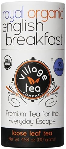 Village Tea Company Royal English Breakfast Loose Leaf Tea, 4.58-Ounce Canisters (Pack of 2)