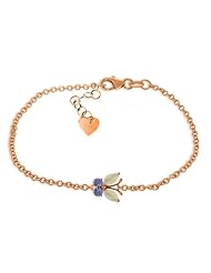 14k Rose Gold Opal and Tanzanite Butterfly Bracelet