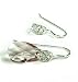 2 pcs .925 Sterling Silver Leaf Earwire Cz French Hook Bail Dangle Earring Connector/Findings/Bright