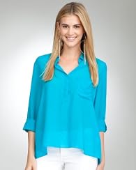 Silk Chiffon Open Back Blouse
