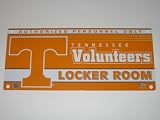 TENNESSEE VOLUNTEERS 19 x 8 Plastic Clubhouse LOCKER ROOM SIGN with Team Colors & Logo