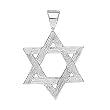 Platinum Star of David Pendant
