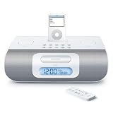 jWIN White iLuv Stereo Docking System w/ AM/FM Tuner & Alarm