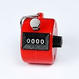 Generic Bluecell Red Color Handheld Tally Counter 4 Digit Display for Lap/sport/coach/school/event