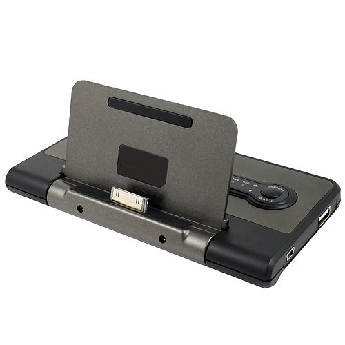 External Battery, Charger, and Stand for iPad, iPad 2, and iPad 3 - Foldable Stand with Built-In 5200mAh