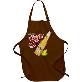 Cerveza Sol Lime Wedges I Bib Apron, Brown