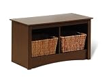 Prepac Twin Cubbie Bench, Espresso