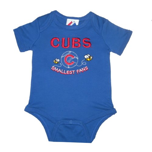 Majestic Chicago Cubs MLB Baby / Infant One-Piece Bodysuit / Romper / Onesie (Size: 24)