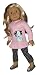 Dot Shoes, Pink Dog Top, and Dot Leggings. Doll Clothes Fit 18