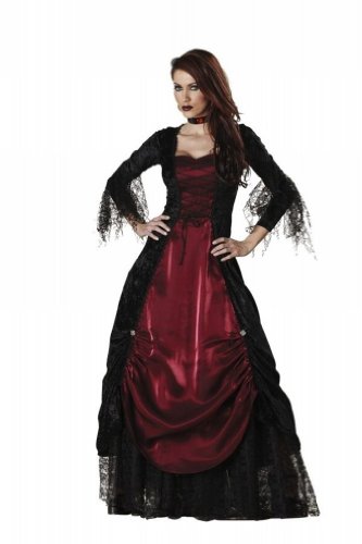 In Character Women's Gothic Vampira Vampiress Costume Adult Size XL Black,Red