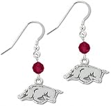Arkansas Razorbacks Round Crystal Earrings