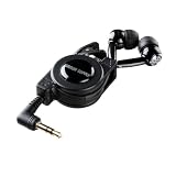 SANWA SUPPLY MM-HP113BK ステレオイヤホン(巻き取り式) ブラック