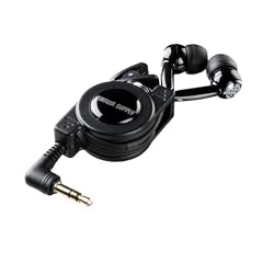 SANWA SUPPLY MM-HP113BK ステレオイヤホン(巻き取り式) ブラック