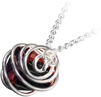 Sterling Silver Plated Tiger's Eye Gemstone Celtic Spiral Pendant Necklace, Zodiac Sign Capricorn, 18"