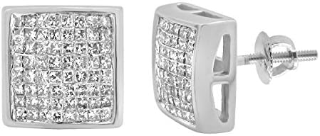 1 CT. T.W. Diamond Princess Cut Earrings in 14K Gold