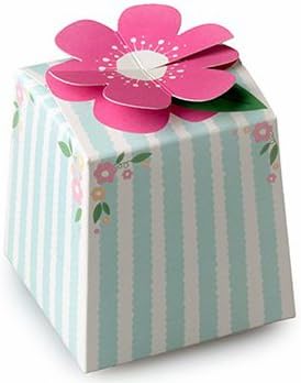 Cake Box ,Gift Paper Box,candy Boxes,top with Pink Flower L9xw9xh9cm 50pcs/lot