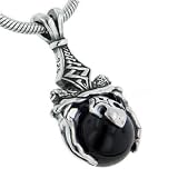 Sterling Silver Celtic Knot Goddess Ladies on Black Onyx Pendant