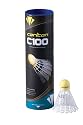 Carlton C100 Medium Speed Shuttlecocks, White (Tube of 6)