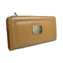 Kenneth Cole New York Womens Genuine Leather Accordion Clutch Wallet (KC-112533-Camel)